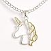 Happy Kisses Unicorn Necklace – Unicorn Pendant – Gold & Silver – Message Card - Kids & Women