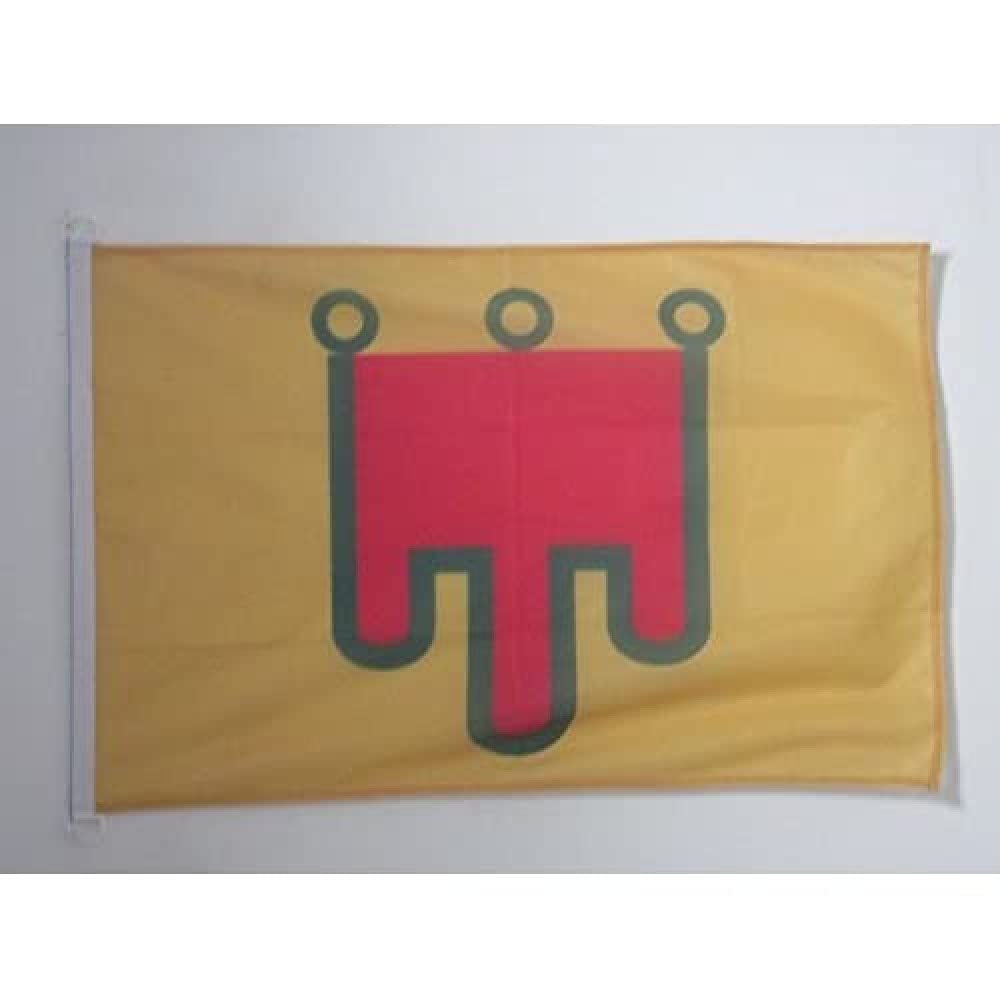 AZ FLAG - Auvergne Flag - 2x3 Ft - For Outdoor - French region of Auvergne Banner Knitted Polyester with Two Plastic Rings - Fade Resistant - Vivid Colors - 2' x 3' Feet - 90x60 Cm