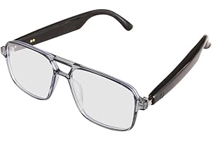Piluyaa Smart Glasses Bluetooth Audio Sunglasses for Men Women with Dual Stereo Speakers, Open Ear Music &HD Calling, Touch &Voice Assistant, UV Protection——GS10 Blue