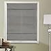 Chicology Cordless Magnetic Roman Shades / Window Blind Fabric Curtain Drape, Light Filtering, Privacy - Daily Grey, 35
