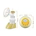 IREALIST Electric Breast Pump, Milk Storage Bottle Dual Suction Automatic Breastpump Breast Massager (Yellow)