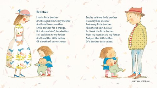 Amazon Com Here S A Little Poem A Very First Book Of Poetry 9780763631413 Yolen Jane Peters Andrew Fusek Dunbar Polly Books
