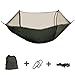 Enjoydeal Portable High Strength Parachute Fabric Hammock Hanging Bed with Mosquito Net for Outdoor Camping Travel (Army Green)