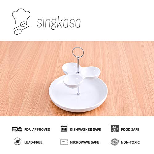 image for CERSIA Singkasa 2-Layer Modern Serving Bowl Set, Sauce Dish, Fruit, Sa