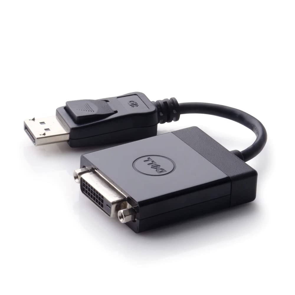 Dell Adapter, DisplayPort to DVI (Single Link), Supports up to 1920 x 1200 pixels