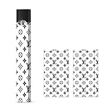 JaySkins White and Black LV Designer Juul Skin Decal Sticker Wrap Protective Case for JUUL
