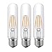ZYCYLIGHT T10 Led Bulb, 4W Tubular Led Bulb, Dimmable Led Edison Bulb,Led Filament Bulb, T10 Nostalgic Led Bulb, E26 Medium Base, 40 Watt Bulb Equivalent, 2700K Warm White,400LM, 3 Pack