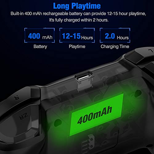 BEBONCOOL Wireless Controller with Amibo Function for Nintendo Switch/Pro/Lite, NFC Remote with Turbo/Motion Control/Dual Shock for Nintendo Switch Pro Controller