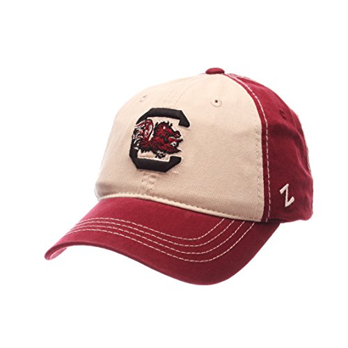 NCAA South Carolina Fighting Gamecocks Men's Sigma Relaxed Cap, Stone/Cardinal, Adjustable