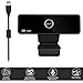 Aoleca Webcam USB Web Cam HD Web Camera with Microphone USB Plug and Play,Widescreen Video Calling Recording for PC Computer Laptop for MC, Windows, Vista(Black)
