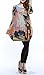 ellazhu Women Baggy Abstract Face Print Knit Pullover Dress OneSize SZ17 Grey