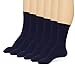 David Archy Men's 6 Pack Cotton Drop Needle Knit Dress Trouser Crew Socks