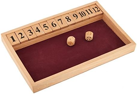 Wooden Shut The Box Game Set For Kids -Mango Wood A Perfect Gift for Him or Her, Kids, Children, Girl, Boy