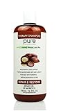 PURE Moroccan Argan Oil Shampoo, 26.5 oz. – Extra Strength Formula with Keratin & Dead Sea Minerals. Restores Shine, Moisturizes Dry & Damaged Hair, Enhances All Hair Types