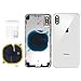 Cell4Less Back Housing Assembly Metal Frame w/Back Glass - Sim Card Tray and Camera Frame and Lens for iPhone X NO Logo (Silver)