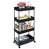 Slim-Storage-Cart-4-Tier-Rolling-Utility-Storage-Cart-Mobile-Shelving-Unit-Rolling-Bathroom-Carts-Slide-Out-Storage-Cart-Storage-Shelf-Rack-for-Kitchen-Office-Bathroom-Laundry-Room-Narrow-Places Slim Storage Cart 4-Tier Rolling Utility Storage Cart, Mobile Shelving Unit Rolling Bathroom Carts, Slide Out Storage…