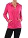 Sofra Women's Thin Cotton Zip Up Hoodie Jacket