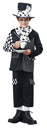 California Costumes Mad Hatter Child Costume, Black/White, Large