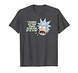 Mens Rick & Morty Your Opinion Means Very Little to Me T-Shirt Large Dark Heather