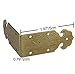 RZDEAL 8pcs 2.0'' x 0.8'' Embossing Brass Box Corner Protectors Antique Hardware Desk Edge Guards Right Angle Wood Jewelry Box Photo Frame Accessories