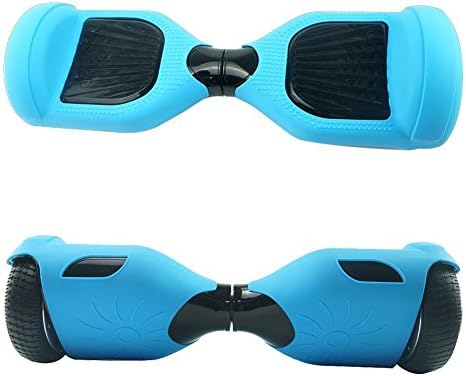 [WheelElite] Silicone Case Scratch Protector Wrap Rubber Cover Protective Skin for 6.5 Inch Hover Board 2 Wheels Balance Scooter (Blue-Full)