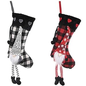 Christmas Stocking Set van 2, Xmas Sock Sack Gift Bag Hanging Socks Bag Voor Tree Decoration Christmas Ornament Candy Pouch Bag Christmas Socks
