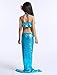 Newland Girl's Kids Princess Mermaid Tail Sea-maid Bikini Swimwear Bathing Suit(No fins) Blue 150