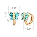Windshow 18K Yellow Gold Plated Butterfly CZ Mini Huggie Hoop Earrings for Baby Girls Children Kids 0.48