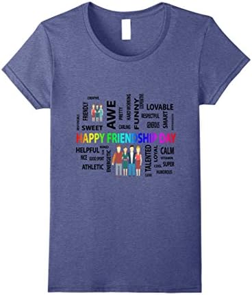 Womens Happy Friendship Day With tags T shirt Medium Heather Blue