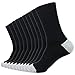 EnerWear 10P Pack Men's Cotton Moisture Wicking Heavy Cushion Crew Socks (10-13/shoe size 6-12 (10 Pair), Black)