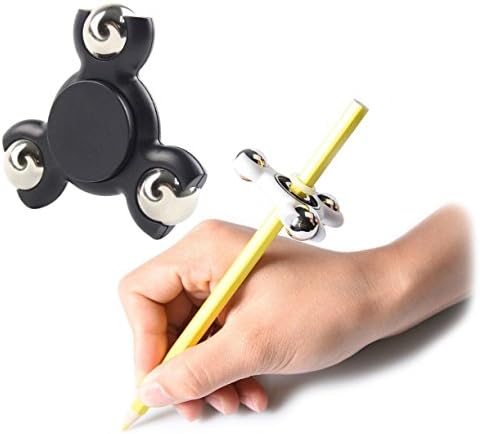 LHJ-MD Hand Mini Spinner Gyroscope Fidget Pencil by Stress Black