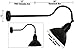 Gooseneck Barn Light Fixture (1 Pack) - Black - Adjustable 10