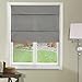 Chicology Cordless Magnetic Roman Shades / Window Blind Fabric Curtain Drape, Light Filtering, Privacy - Daily Grey, 35