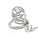 Happygo Ergonomic Design Male Chastity Device, Stealth Convenient Virginity Lock, Hypoallergenic Stainless Steel Cock Cage, Penis Ring M Size Chastity Belt Adult Game Sex Toy (1.77 inch/ 4.5cm)
