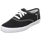 Keds Original Champion CVO Canvas Sneaker (Toddler/Little Kid/Big Kid),Black/White,4 M US Big Kid