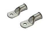 Temco 2 Lot 4/0 AWG 5/16" Hole Ring Terminal Lug Tinned Copper Uninsulated Gauge