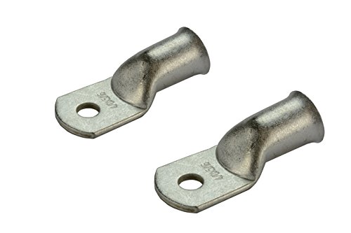 Temco 2 Lot 4/0 AWG 5/16" Hole Ring Terminal Lug Tinned Copper Uninsulated Gauge