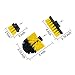 YIJINSHENG 3 Piece Medium and Stiff Brush with Drill Attachment Scrubbing Brushes for Cleaning Car Tires,Carpet, Kitchens,Bathrooms, Showers, Tubs, Boats Power Scrubber Kit (Yellow)