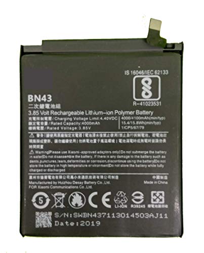 diBri Full capcaity Proper 4000 mAh Battery for Xiaomi Redmi Note 4 Model BN-43