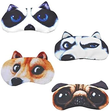 Masque De Sommeil Mignon Pour Les Yeux Pour Dormir Drole Chat Chien Carlin Masque De Dessin Anime Housse Douce Rembourree Pour Se Reposer Et Se Detendre Pour Homme Et Femme Amazon Fr