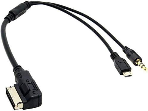 Audi VW MDI Android AUX Cable, AMI MMI 3.5 mm Music Interface Micro USB Charge Adapter for Volkswagen Golf Jetta Passat Audi A3 A4 A5 A6 S5 A6 A8 Q7 S4 AMI system for Samsung HTC LG Sony Huawei Xiaomi