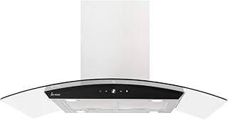 Premium-Dunstabzugshaube, Inselhaube (90cm, Edelstahl, Klarglas, Extra-leise, Energieklasse A+, 9 Stufen, LED-Beleuchtung, Display, TouchSelect Sensortasten) SINUS-INSEL-TC9 - KKT KOLBE