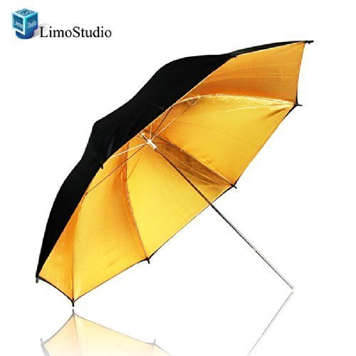 LimoStudio 33" Black & Gold Black/Gold Photo Studio Umbrella Photo Video Umbrella Reflector, AGG129-A - Thumbnail 6