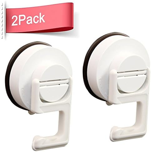 Deepcomp Strong Sucker Broom Holder Mop Rack Hooks Wall Mount Storage Hooks For Bathroom Kitchen Hooks (White)