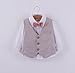 Styles I Love Baby Kid Boy Formal Wear Shirt, Vest and Pants 3-pc Outfit (90/1-2 Years) Khaki
