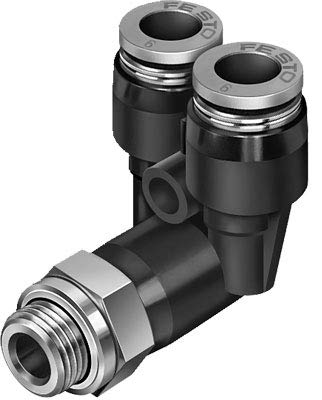 Festo 186192 Model QSYL-G1/8-8 Push-In Y-Fitting, White
