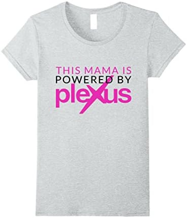 Womens This Mama is Powered by Plexus Tee Small Heather Grey