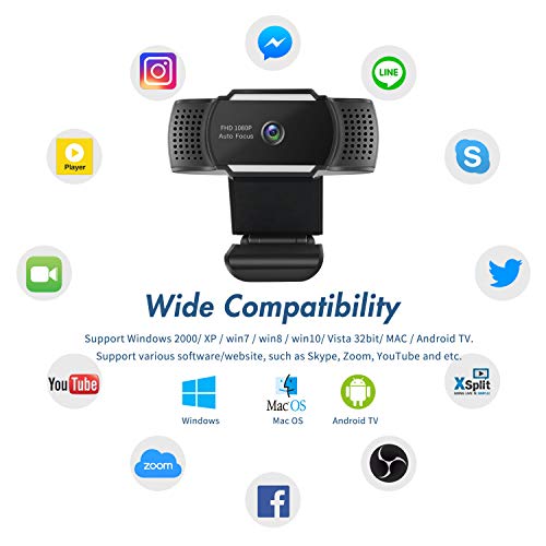 FOGEEK-Webcam-1080P-with-Microphone-and-Privacy-CoverHD-Autofocus-Web-Camera-for-Conferencing-Video-Calling-Recording-and-Streaming-Free-Driver-Installation-USB-Camera-for-PC-Laptop-Desktop
