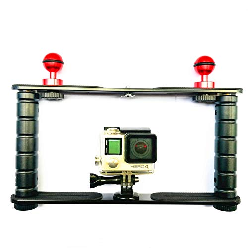 Dual Handle Arm Stabilizer l Dive Tray Rig Mount l for Gopro Action Cameras, Camera Waterproof Housing, Dome and More, Perfect for Underwater Photo & Diving Video Lighting