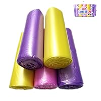 Fun2Us 150 Counts Plastic Garbage Bags Kitchen Bin 5 Gallon Trash Bags Multicolor Kitchen Drawstring Strong Multipurpose Garbage Bags for Trash Can Garbage Bin (5 Rolls